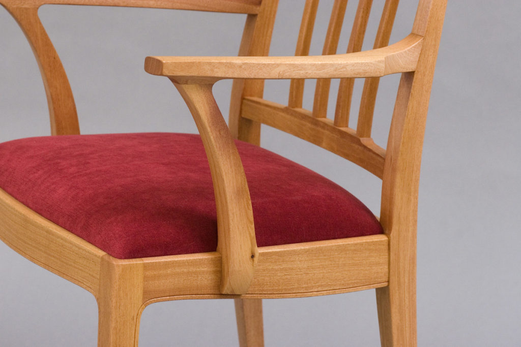 Cuban Mahogany Custom Dining Chair by Marin Craftsman Tim McGuire